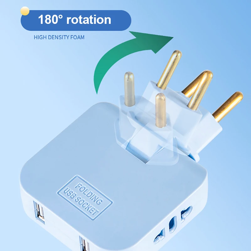 2~20PCS Plug Adapter Portable Outlet Power Plate Multi-Wire 1 Conversion 3 Extension Electrical Outlet 180° Rotation AC Adapter