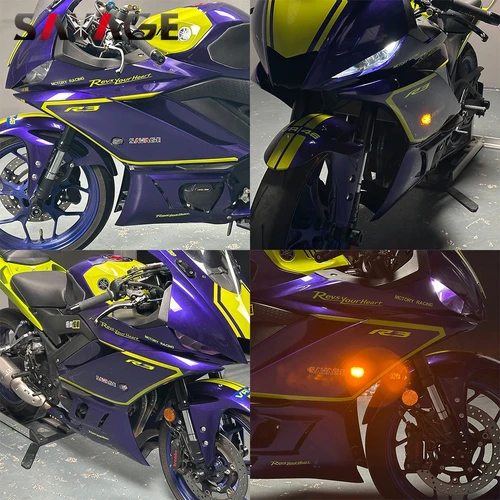 Imagen 2 del producto Luz LED de intermitente de humo para YAMAHA YZF R3 R25 2014-2024 indicador de montaje empotrado intermitente YZF-R3 YZF-R25 YZFR25 YZFR3 intermitente