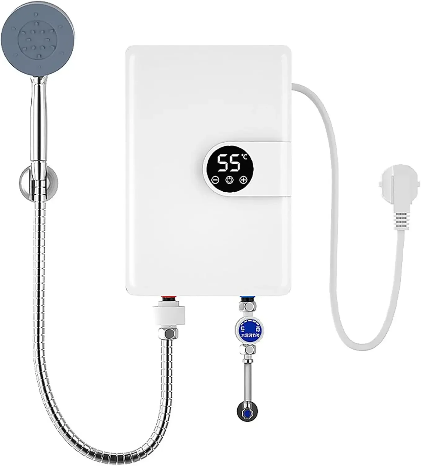 Tankless Water Heater Electric,110V 3500W Under Sink Water Heater | Portable with Digital Display for Kitchen & Bathroom