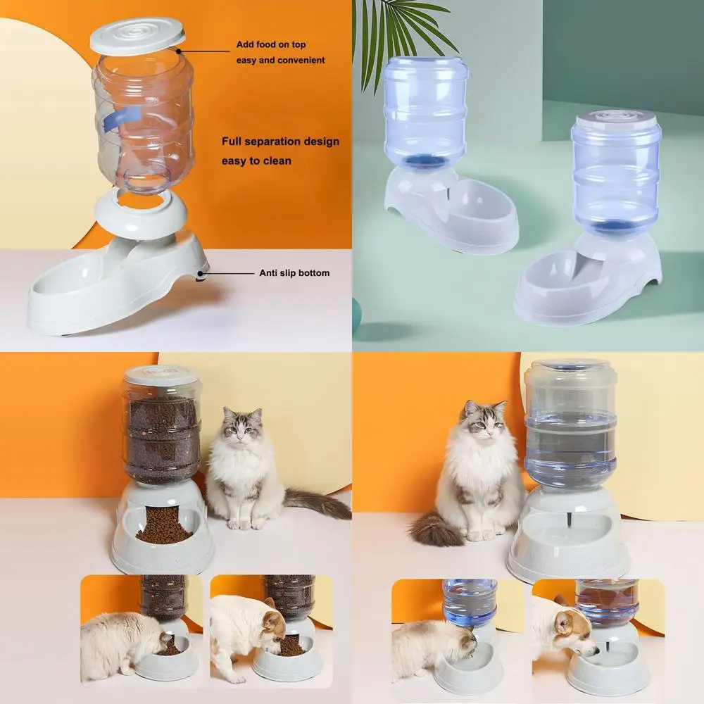 

Large 12-Pound Pet Feeder & 3-Gallon Gravity Water Dispenser for Dogs & Cats