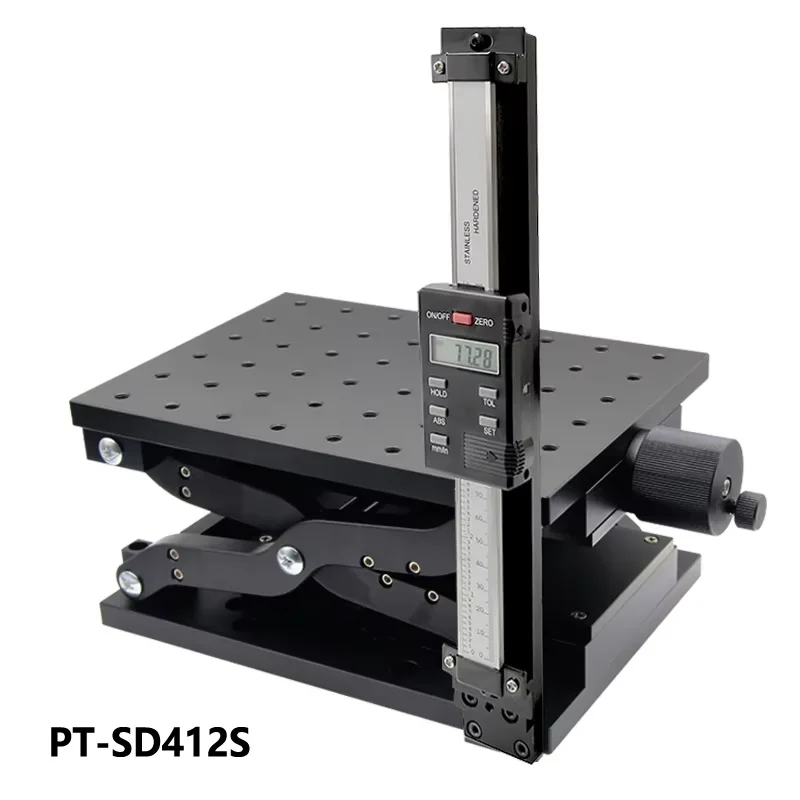 مقبس مختبر يدوي من النوع المقص PT-SD410S مع فرجار رنيه رقمي