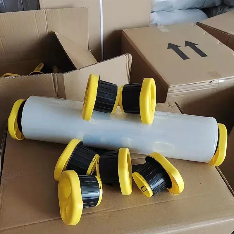 76mm Yellow Wrapping Film Handle Membrane Puller Stretch Film Packaging Ring Hand Protection Plastic Ring Perimembrane Apparatus