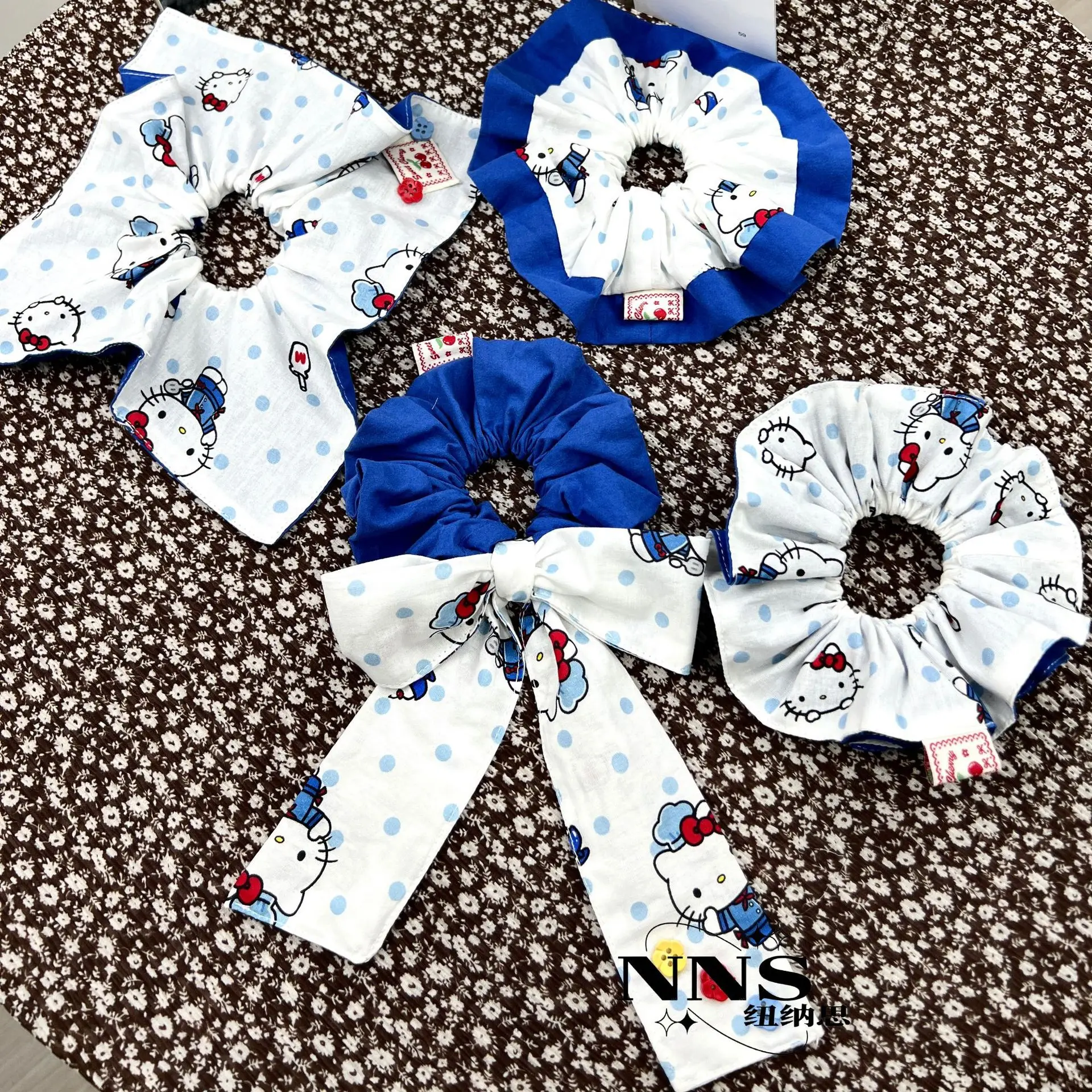 

Miniso fabric hair circle large intestine circle cute small fresh sweet large intestine square scarf hair circle headdress