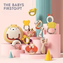 Baby Rattles Teethers Toys Set Teething Toys for Babies Gifts for Infants Newborn Hand Development Rattle Toys & Storage Box