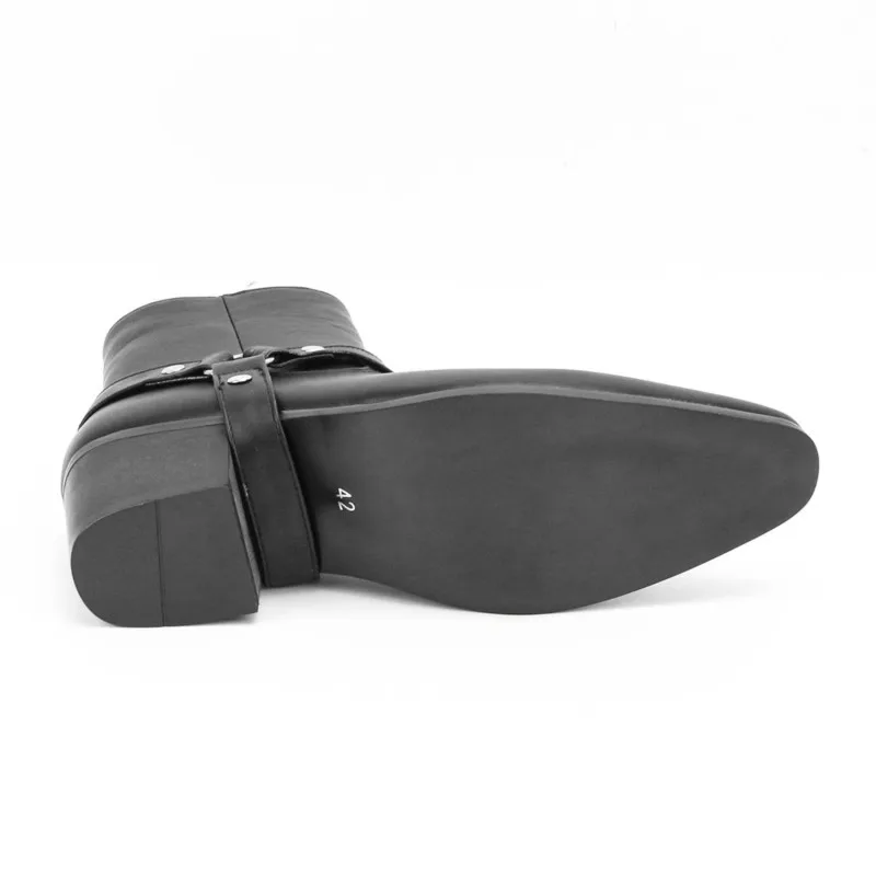 Men's High Heel Chelsea Double Elastic Men's Boots chaussure de luxe homme sapato social masculino winterschuhe