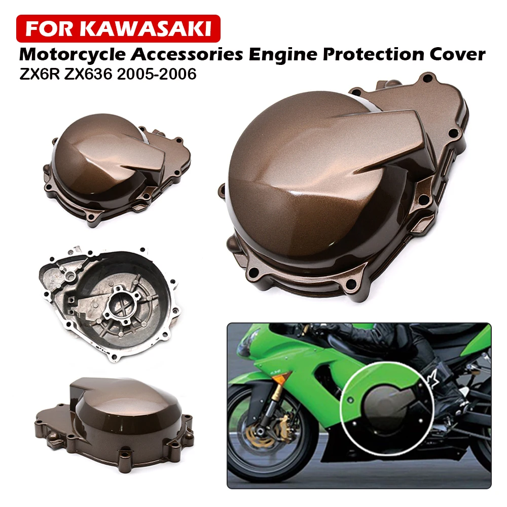 

New For KAWASAKI ZX6R ZX636 2005-2006 Motorcycle Left Crank Case Cover Engine Stator Crankcase Gasket