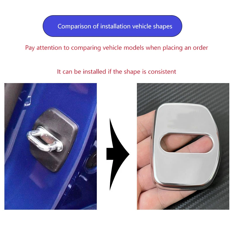 Metal car door lock buckle protection cover For cadillac GT4 XT4 XT5 XT6 CT4 CT5 CT6 Lyriq door Protective accessories