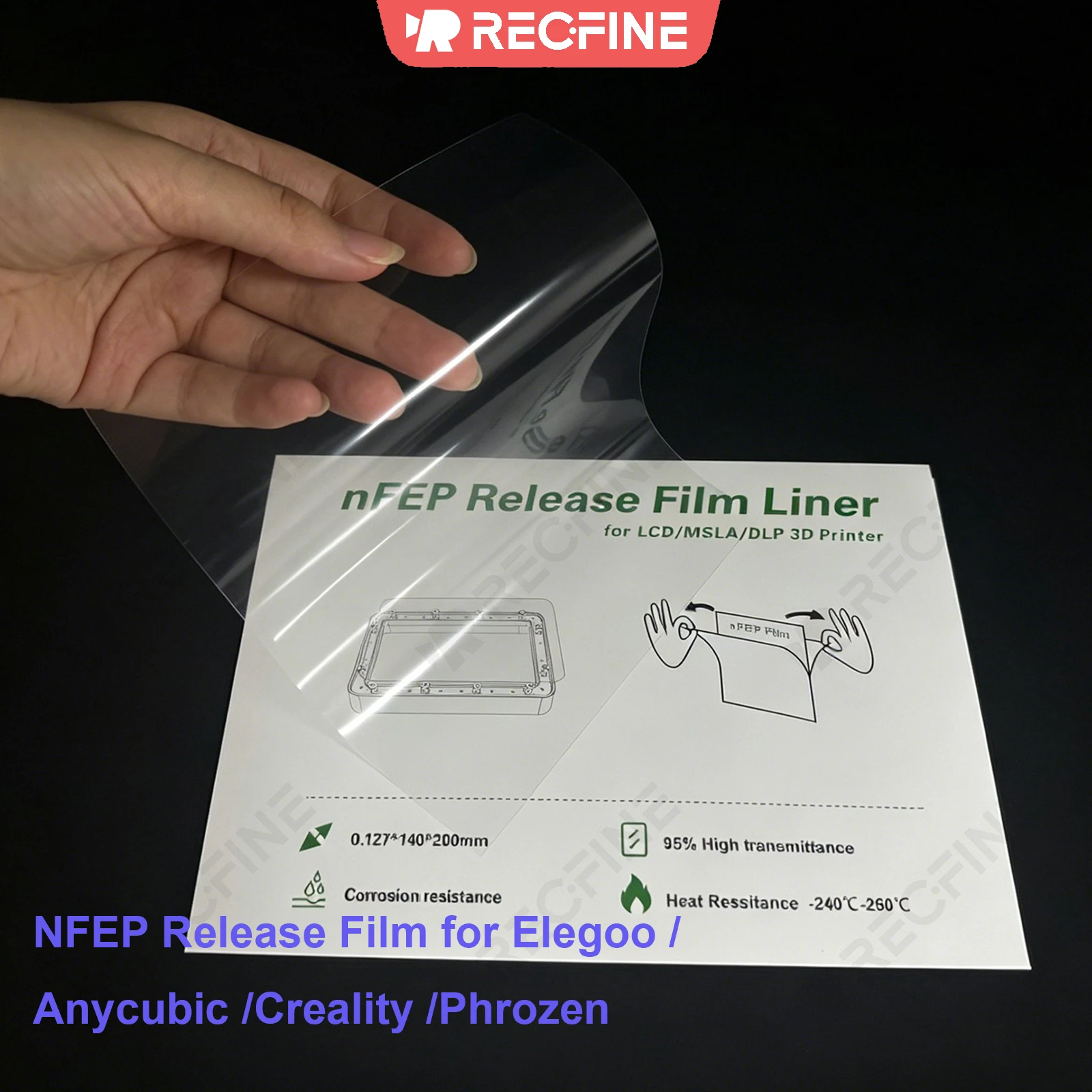 NFEP PFA Release Film for Elegoo Anycubic Creality Phrozen All Brands Saturn Mars Photon Halot Sonic Series