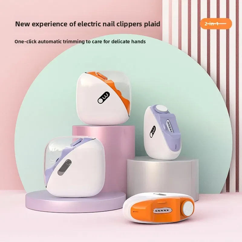 Elektrische Nagelknipper Automatische Anicure Trimmer Met Licht Volwassen Baby Vingernagel Teen Schaar Pedicure Polijsten Nagels Cutter
