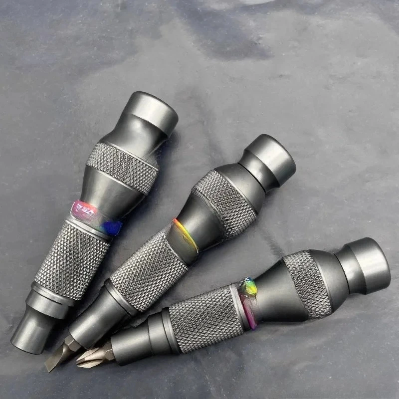 Self-locking 6.35mm precision screwdriver all-aluminum alloy screwdriver handle interface with strong magnetic
