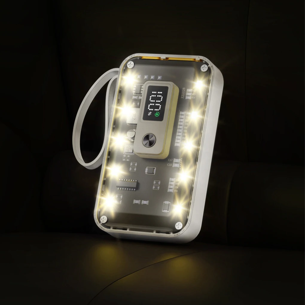 217000   배터리 충전기 케이스 DIY 투명 전원 은행 쉘 PD 22.5W 배터리가 없는 고속 충전 폴리머 전원 하우징