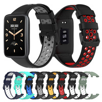 Two-color Silicone Strap for Xiaomi Mi Band 7 Pro Breathable Watchband Bracelet Wristband