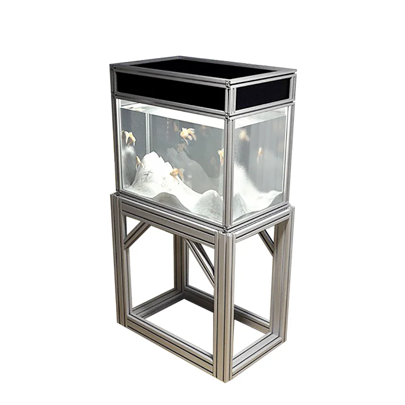 Kabinet Aluminium Display Aquarium Coral Frag Stand Display Aquarium Tropic Fish Stand