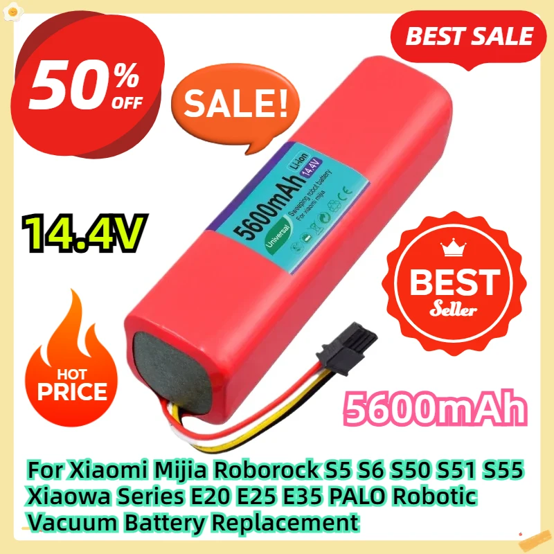 

For Xiaomi Mijia Roborock S5 S6 S50 S51 S55 Xiaowa Series E20 E25 E35 PALO Robotic Vacuum Battery Replacement