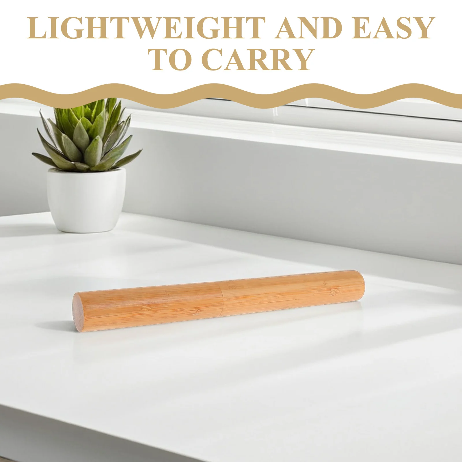 أنبوب ملصق من الخيزران المقاوم للماء، هيكل معزز قوي لشحن الأعمال الفنية، أسطوانة محمولة لتنظيم المكتب والمنزل #4