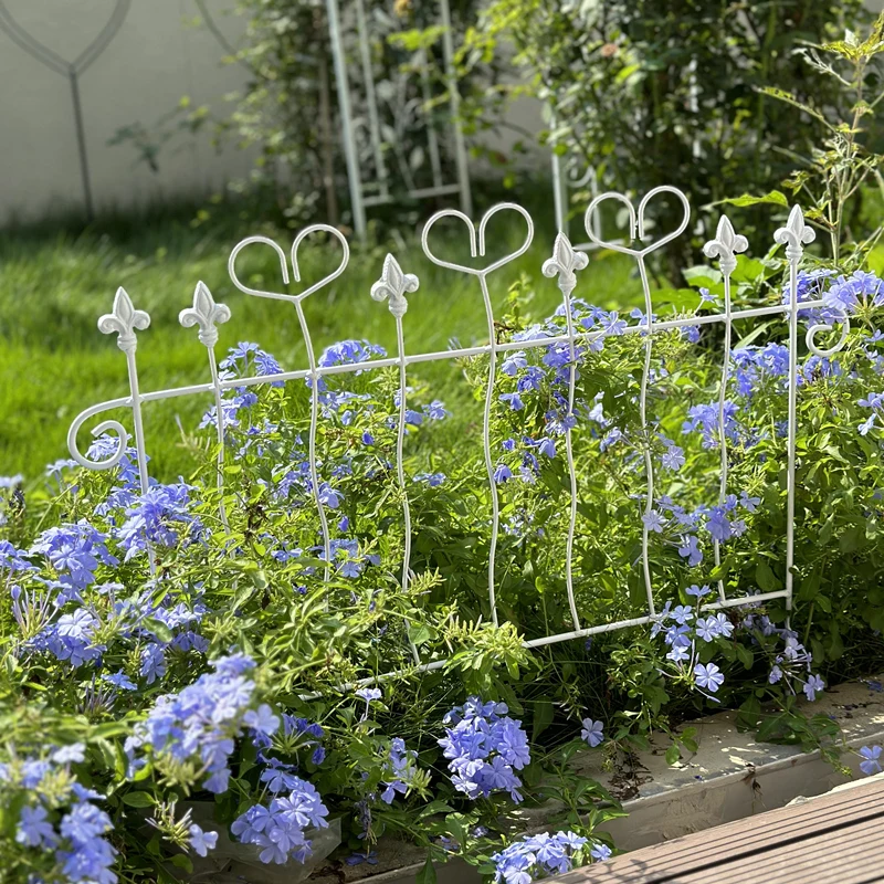 Outdoor Garden Fenceing Decorative Flower Bed Edging Do Old Iron Trellis for Climbing Plants Yard Partition Clematis Support