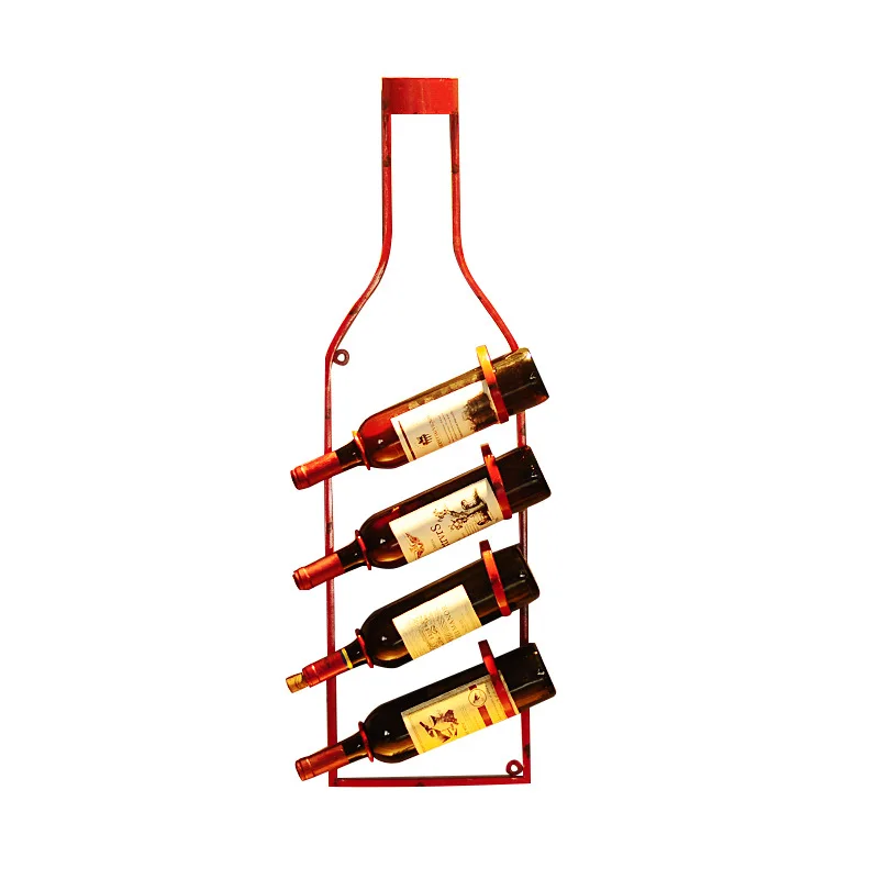 

Vintage wine rack wall hanging home restaurant bar wall pendant loft creative bar wall decoration wine bottle holder wall