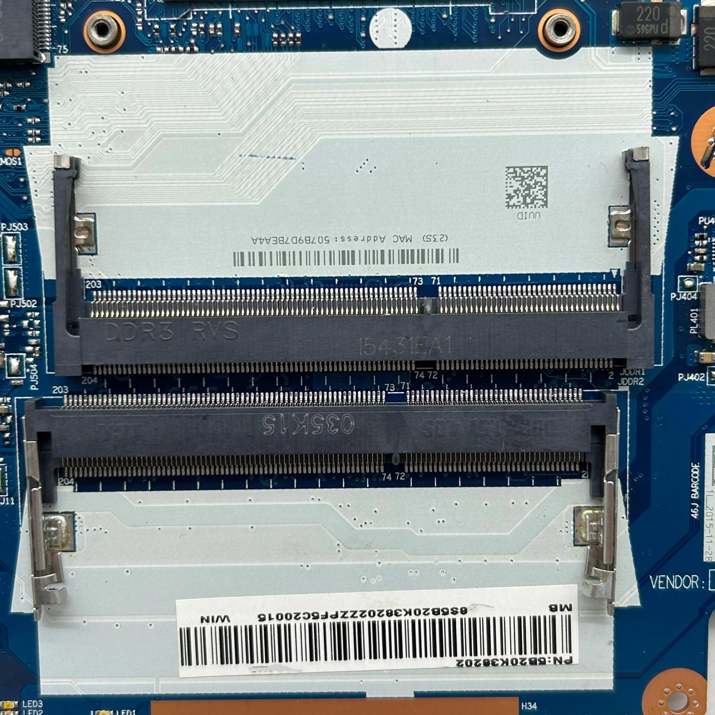NM-A481 For Lenovo Ideapad 300-15ISK Laptop FRU:5B20K38181 With I3
