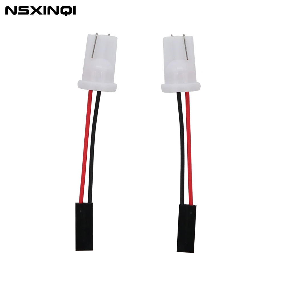 

NSXINQI 50pcs T10 Adapters Connector Wire Cables For All Car LED Panel Dome Reading Light Socket Plugs DC 12V