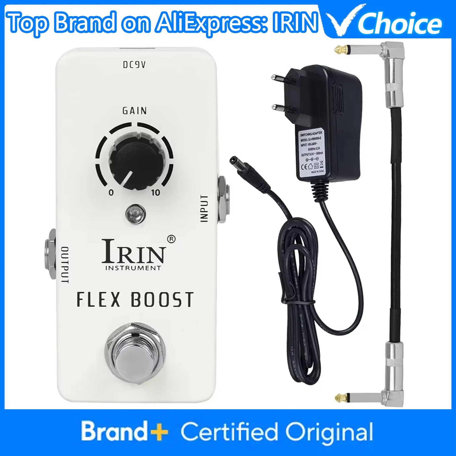 

Электрогитарная педаль эффектов IRIN RS-14 Flex Boost, True Bypass, мини-педаль, аксессуары и запчасти для гитары