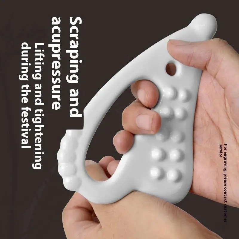 

1Pc Ceramic Gua Sha Board Lift Acupoint Face Massager Whole Body Relax Meridian Skin Scraper Beauty Tool