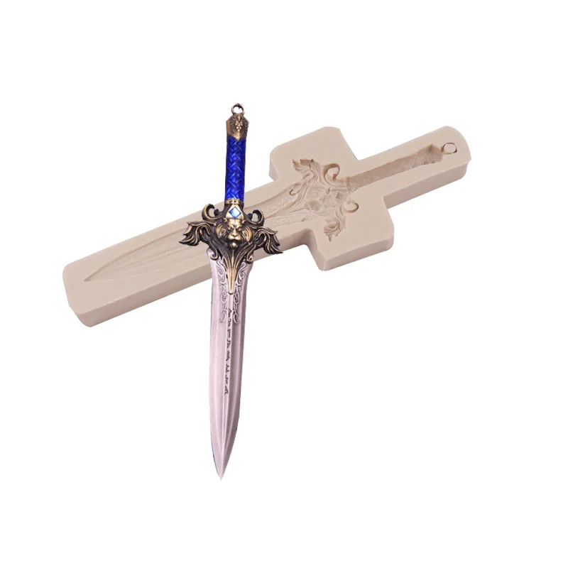 Baking Tools Sword Modeling Fondant Cake Mold Ultra-light Clay Dry Pace Silicone Mold Epoxy Mold Cake Decoration Accessories
