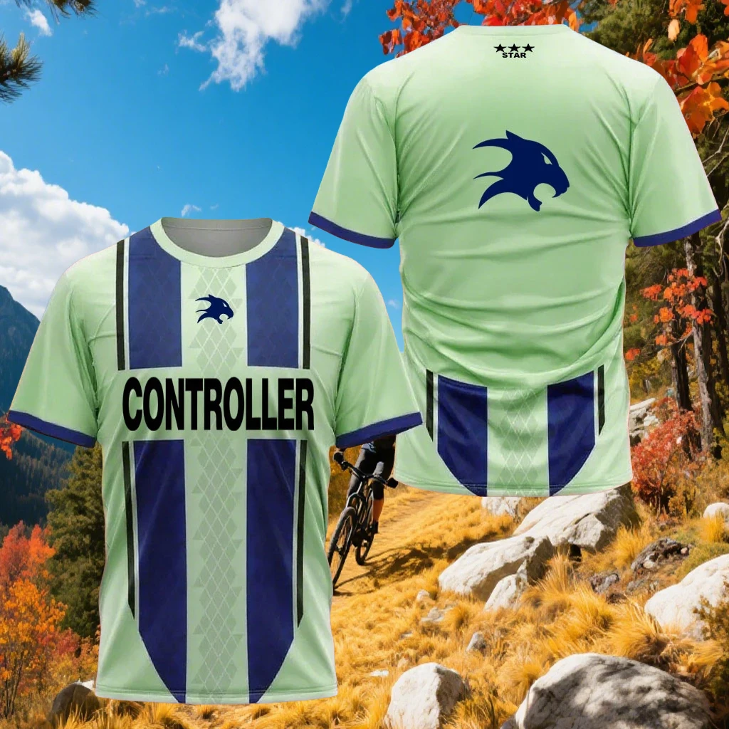 

New Men's 3D Printed Short Sleeved T-shirt Sport Casual Plus Size Casual T-shirt Comfortable Quick Drying Motorcycle Riding Suit