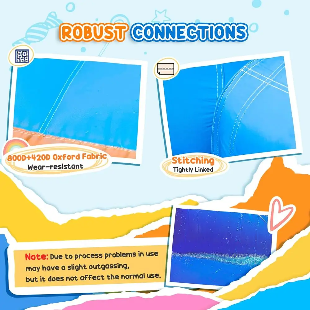 Opblaasbare kinderwaterparkglijbaan met spatzwembad, klimmen, luchtpomp, waterkanon, trampoline, 5-in-1 springkasteel voor buiten