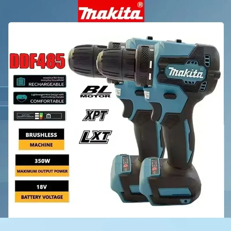 

Аккумуляторная ударная дрель Makita DDF485 18В, бесщеточная, с регулировкой скорости, для сверления и ударных работ