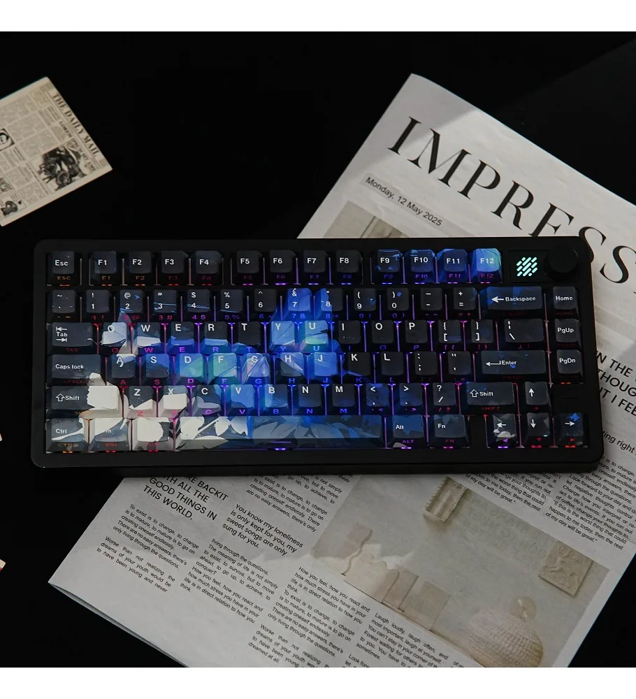 Butterfly Dual-Engraved Translucent Keycaps with a Premium Feel PBT Hot-Sublimation Original Creative Mechanical Keyboard Caps