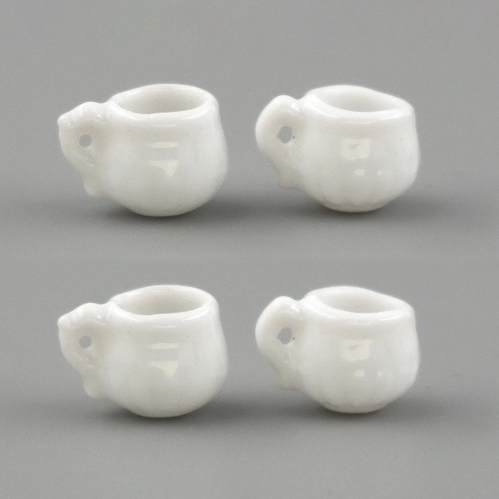 4 個 1/12 ドールハウスミニチュアアクセサリーミニセラミックマグ茶水カップ模型玩具ドールハウス装飾 ob11