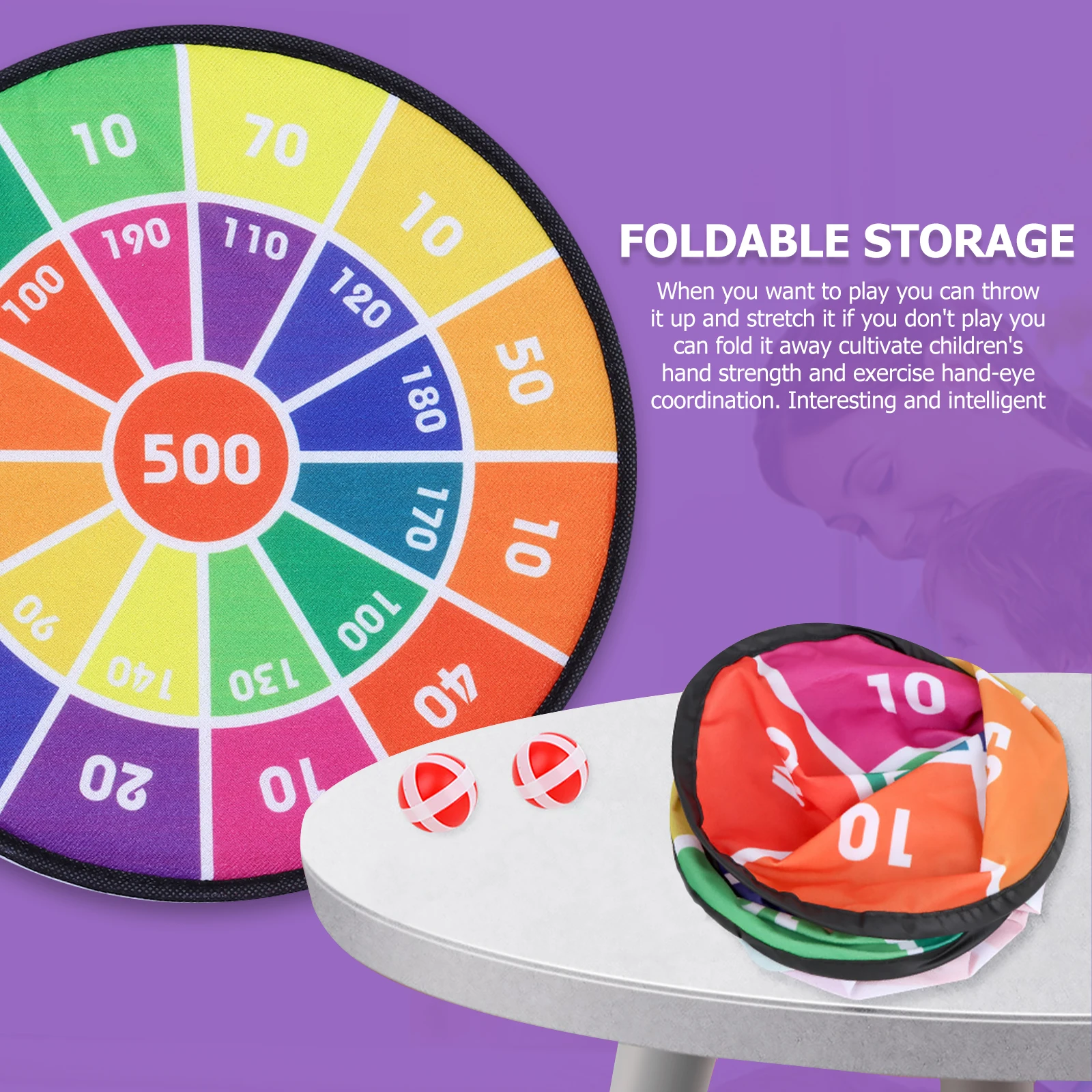 4 Sets Dartplatte Klebrige Kugel Kinderspielzeug Stoff Ziel Werfen Kind Outdoor für