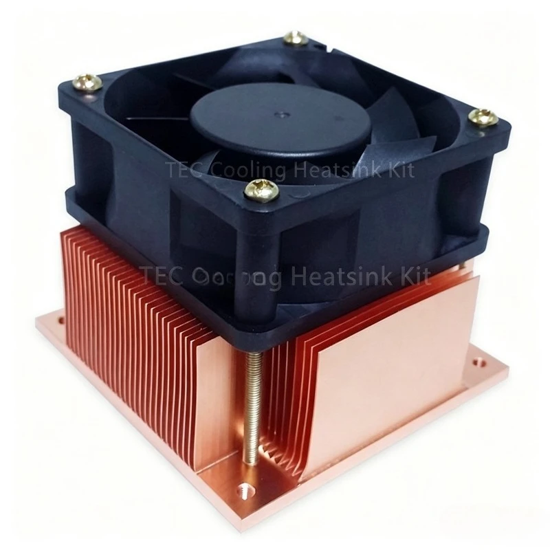 70x70mm Pure Copper Heat Sink TEC Peltier Cooler Heatsink Cooling Fan for Laser LED Router Chip DIY Cooling