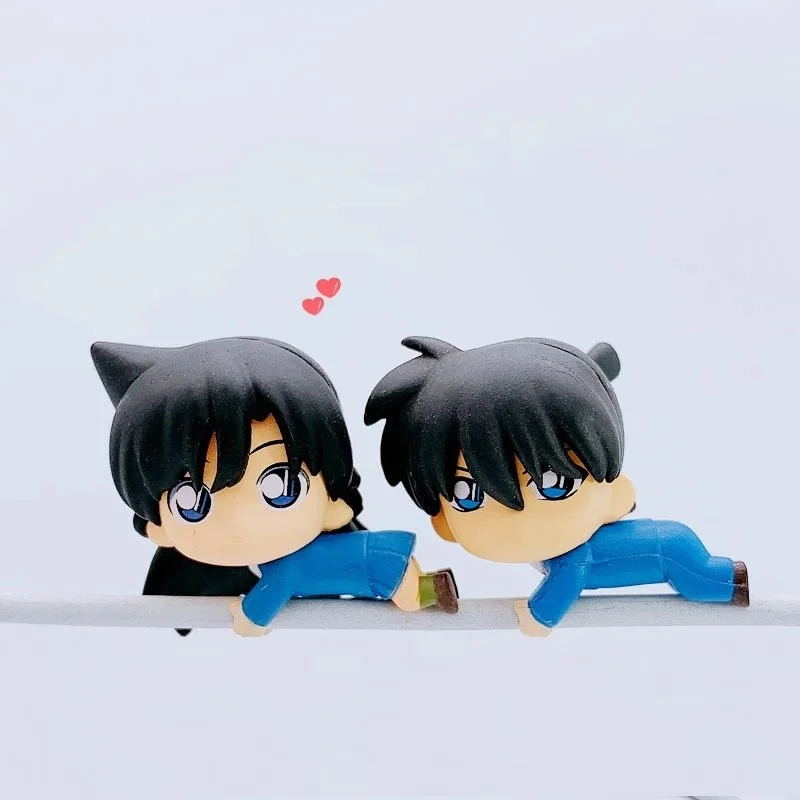 Bandai Original 6 ชิ้น Gashapon Hugcot นักสืบ Conan อะนิเมะรูปของเล่นสําหรับของขวัญเด็กสะสมเครื่องประดับ