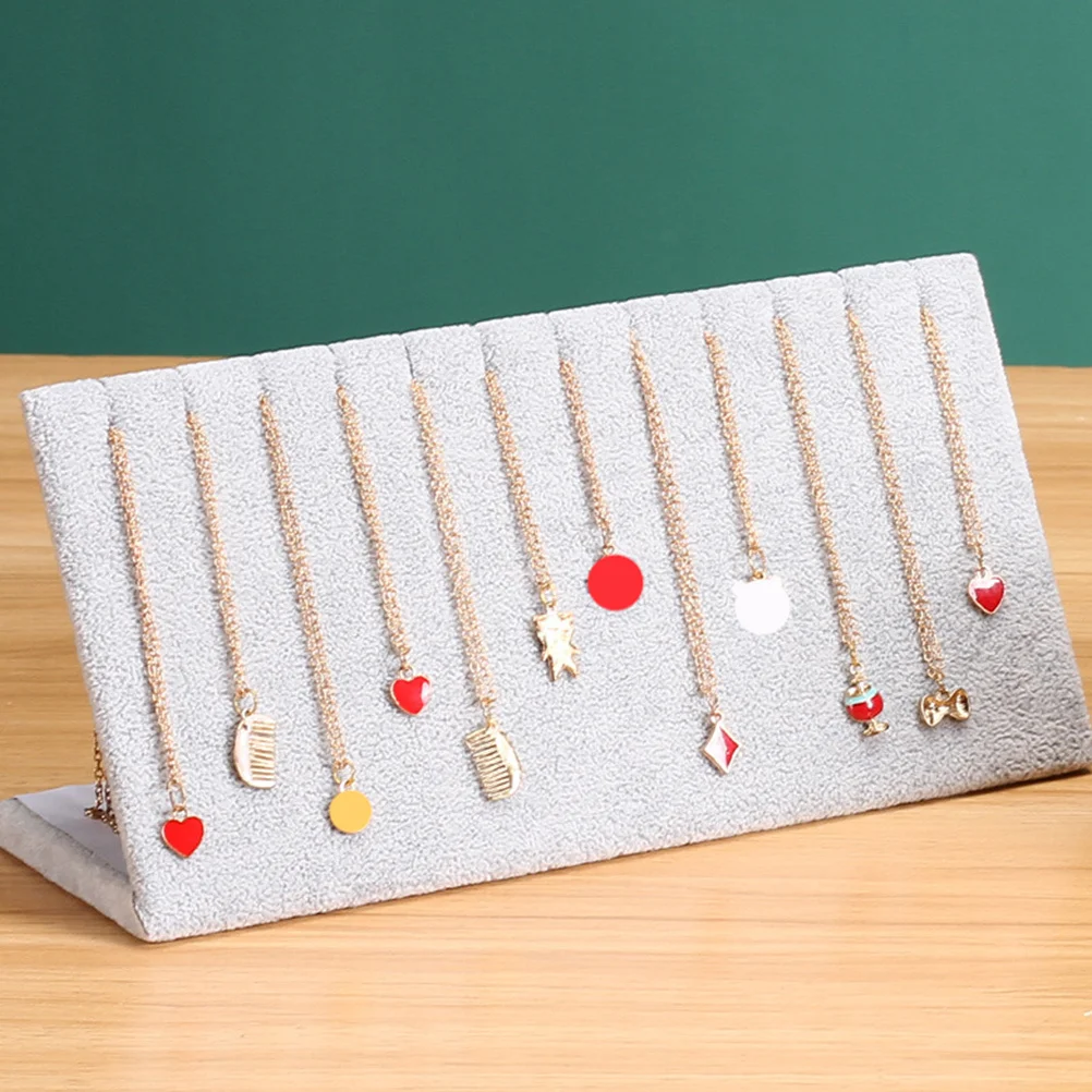 

1pcs Jewelry Display Board Soft Material Desktop Organizer For Necklace Earring Bracelet Ring Storage Rack Holder Tray