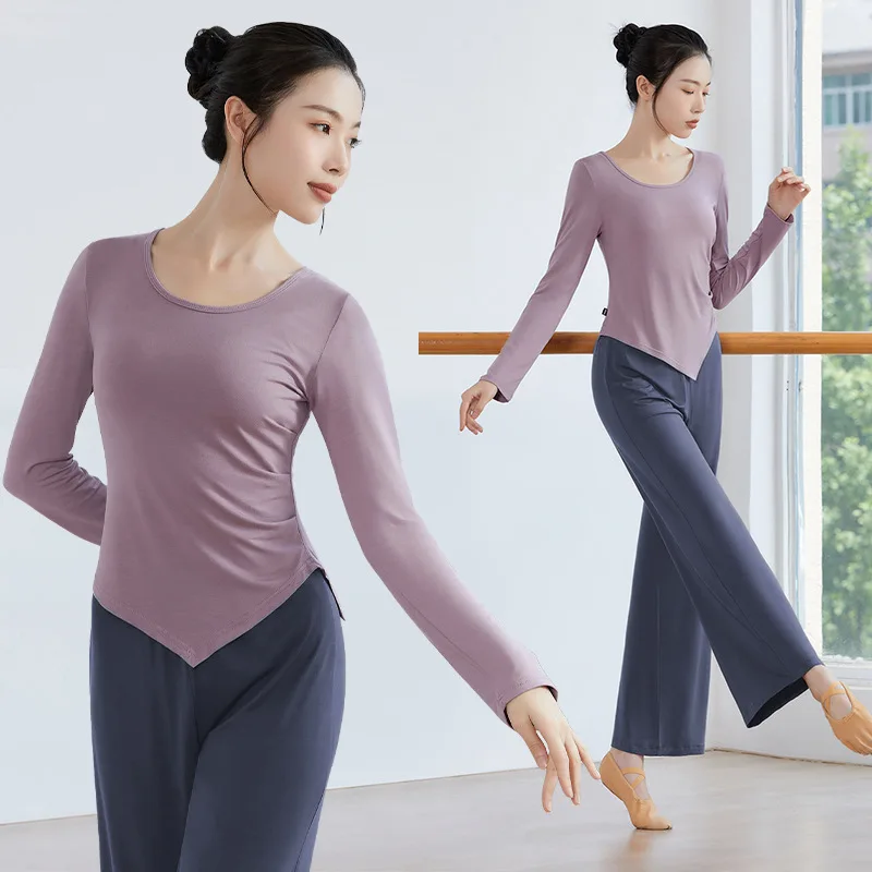 

Dance pants classical adult practice clothes women's tops modal wide-leg cloud pants body training clothing