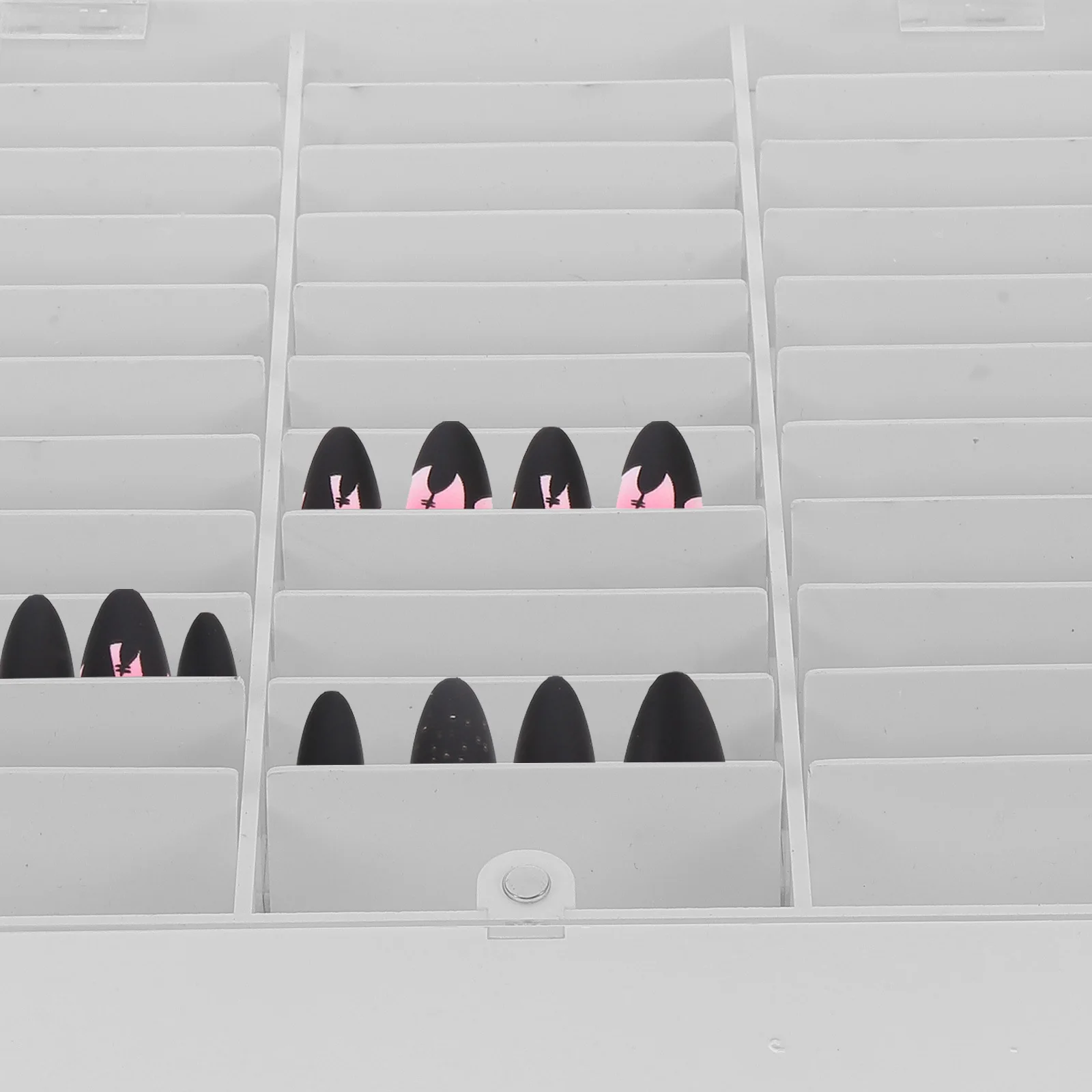 

33 Grids Acrylic Nail Holder Transparent Nail Tips Organizer Box for Manicure Display and Tiny Accessories Storage