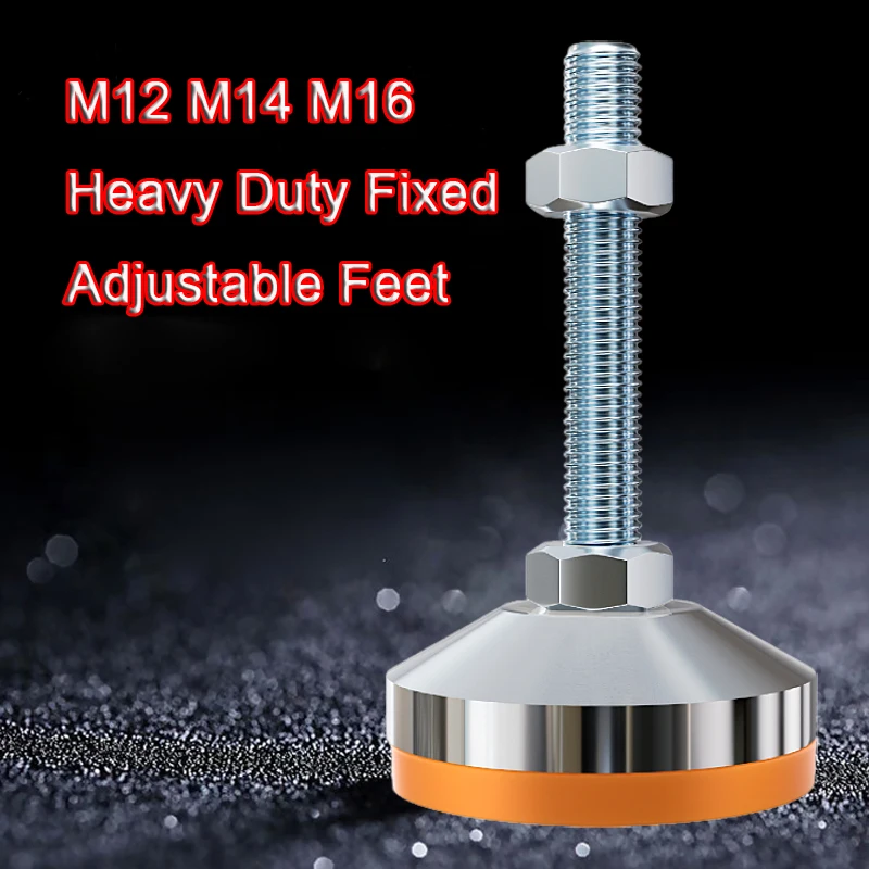 Heavy Duty Galvanized Fixed Feet/Mounting Feet Adjustable Leveling Feet for Industrial Machinery Workbench Shelves Equipment