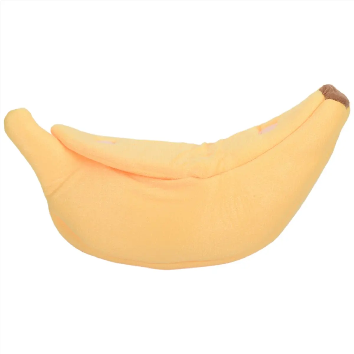 A56K Cute Banana Cat Bed, Pet Bed Soft Cat Embrace Bed, Lovely Pet Bed for Cats, Rabbits & Small Dogs Yellow