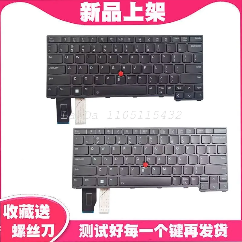 Backlit Keyboard Replacement for Thinkpad L13 Gen 4 X13 Gen 2 Laptops High Responsiveness Durable Keycaps Ergonomic Design Easy