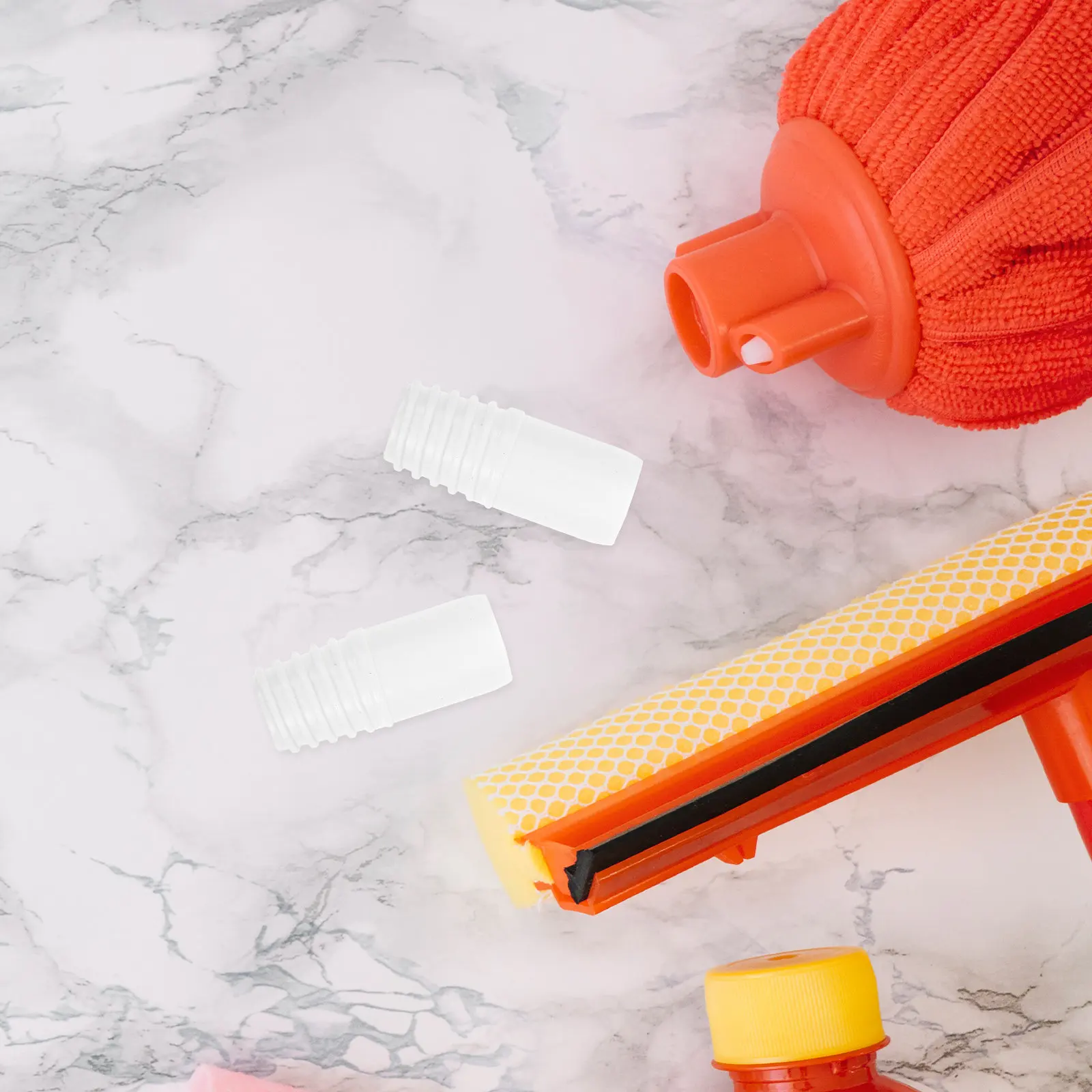 

20Pcs Mop Pole Threaded Tips Broom Handle Pole Tips Connector Replacement Parts for Extension Poles Household Cleaning Tools