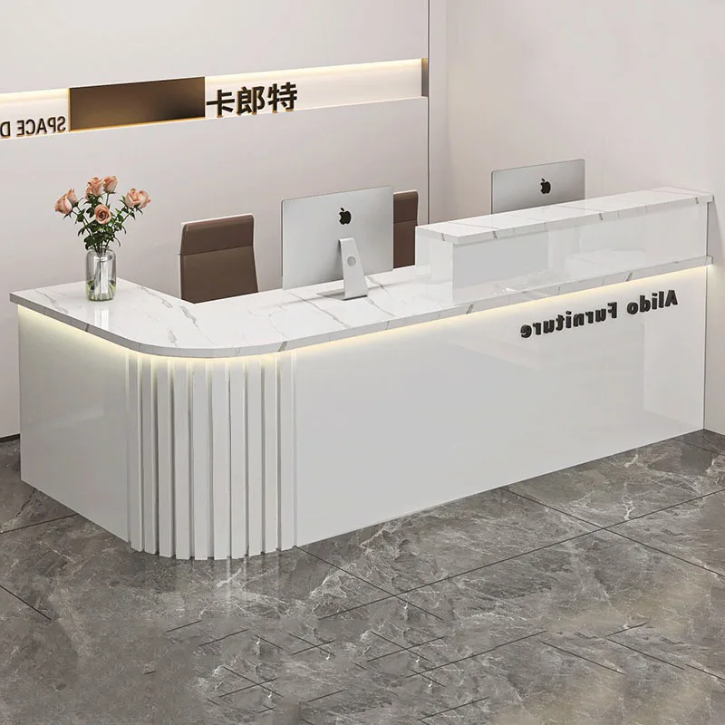 European Company Reception Desks Organizers Design Minimalist Reception Desks Welcome Mostrador De Tienda Space Saving Furniture