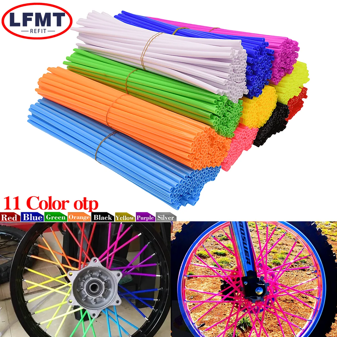 

New Motorcycle 36Pcs Wheel Rim Spoke Wrap Kit Skin Cover For KTM Honda CRF Suzuki Motocross Dirt Pit Bike Enduro Universal