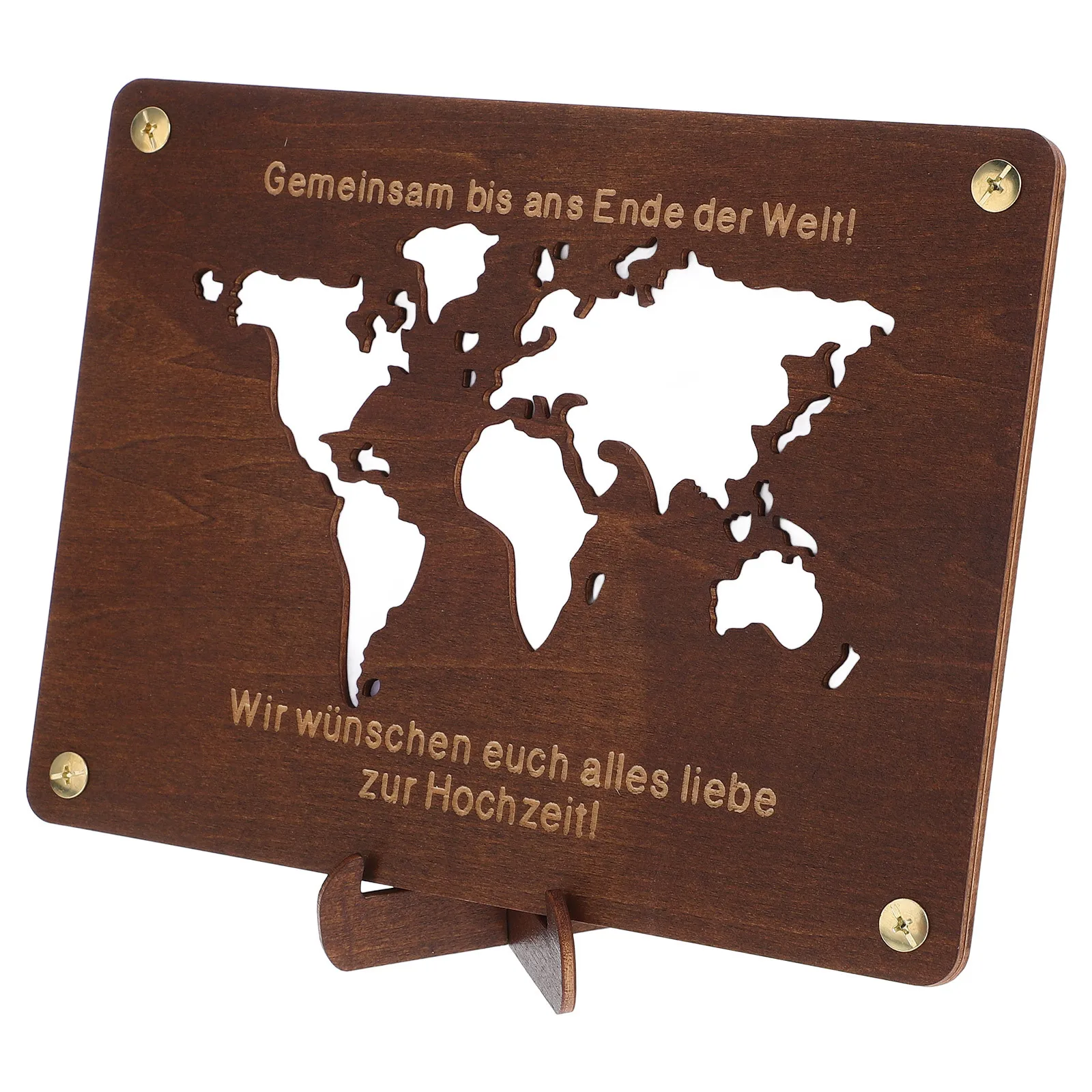 حامل نقود خشبي، محفظة نقود مستطيلة لهدايا التخرج، منظم سطح المكتب لتوفير المساحة، محمول وآمن