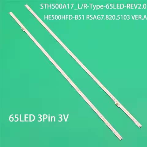 Brand New TV's LED Lamp Bars STH500A17_L/R-Type-65LED-REV2.0 Backlight Strips HE500HFD-B51 RSAG7.820.5103 VER.A Matrix Rulers
