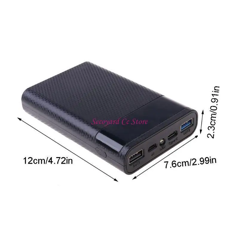 N3UC QC3.0 USB Type-C PD 4x18650 Battery DIY Box for Case Power Adapter Fast Charging 5V 9V 12V Durab view 6