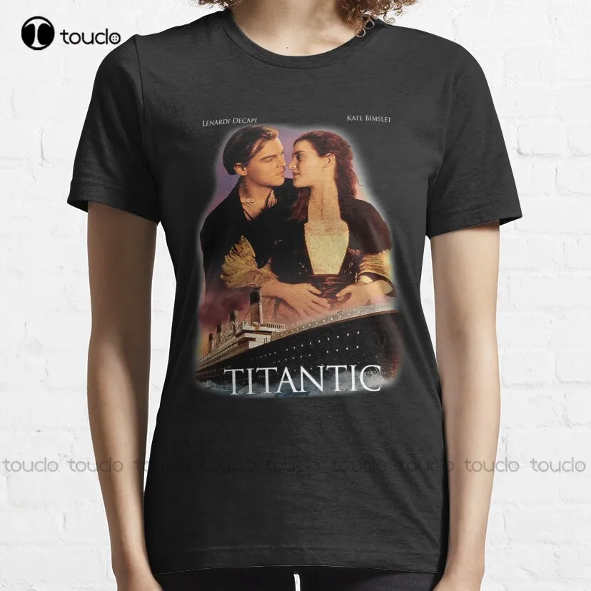 Titantic T-Shirt kate winslet leonardo dicaprio movie film Classic T-Shirt white shirts for women Custom aldult Teen unisex