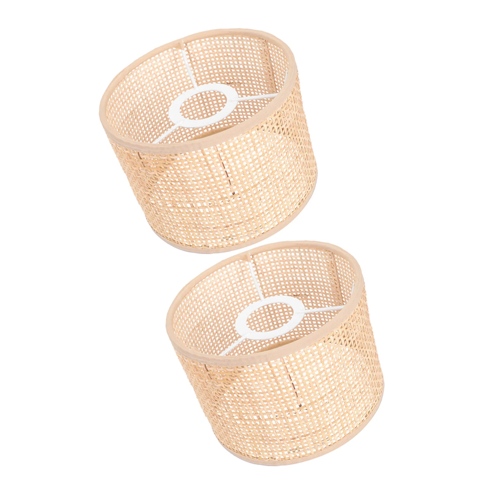 

2 шт. тканый абажур из ротанга, бамбуковая сетка, дизайн, декоративный подвесной светильник, замена крышки для гостиной, спальни, кафе