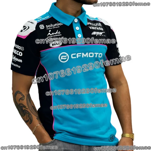 Imagen 2 del producto Polo de motocicleta CFMOTO de alta calidad, edición del equipo de carreras, Top deportivo transpirable para motorista, camiseta informal de calle de verano