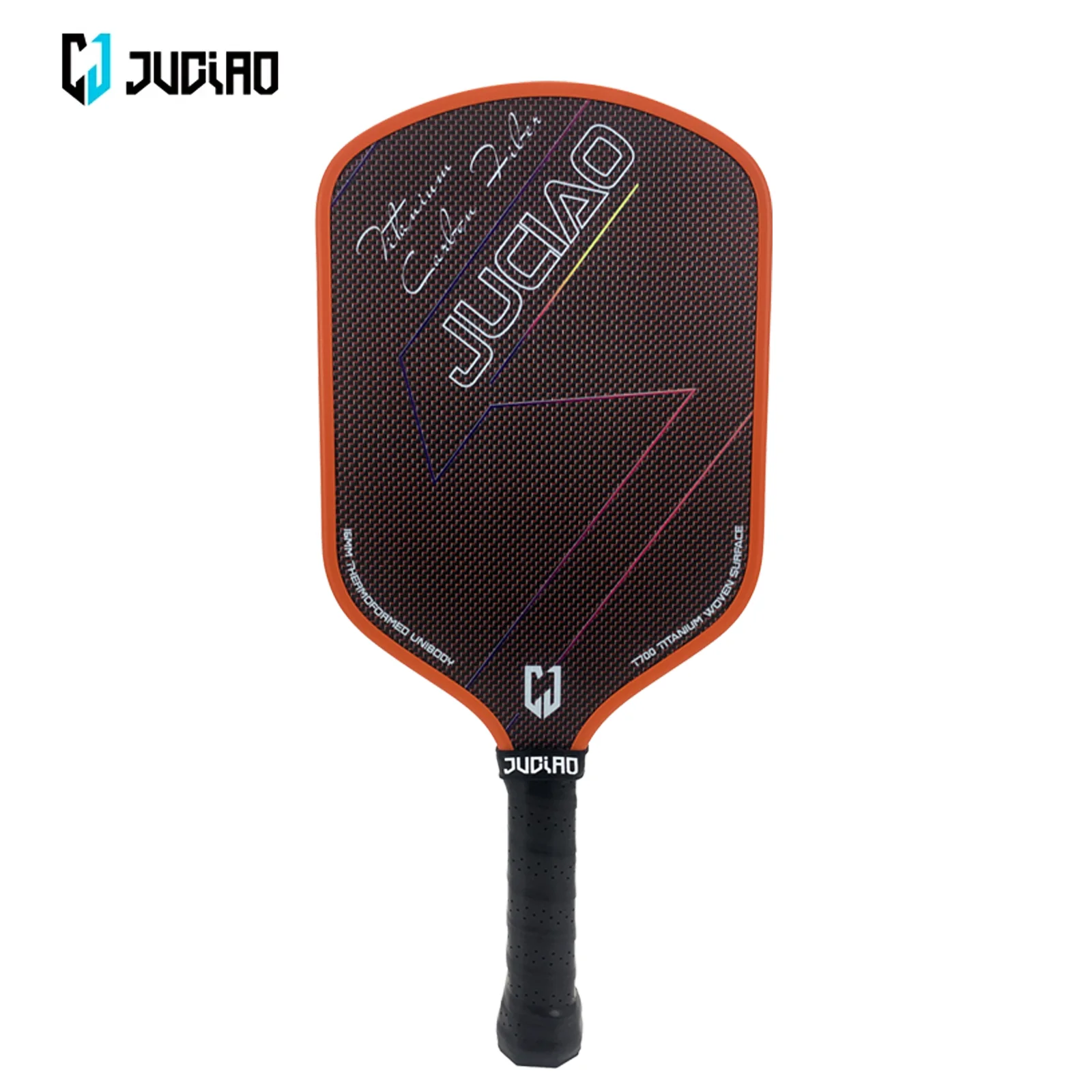 JUCIAO paleta de Pickleball de titanio en T, bolas de fibra de carbono para girar y controlar bordes inyectados de espuma, Pickleball termoformado